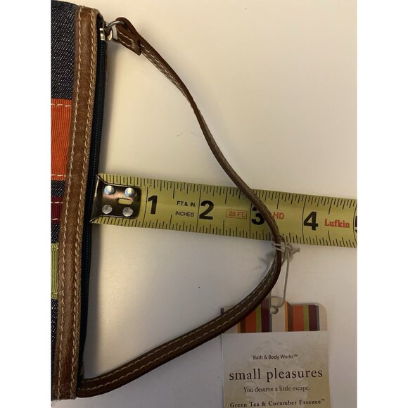 Bath & Body Works Blue Denim Travel Bag Cosmetics Case Southwest Mini Retro Y2K - Picture 8 of 8